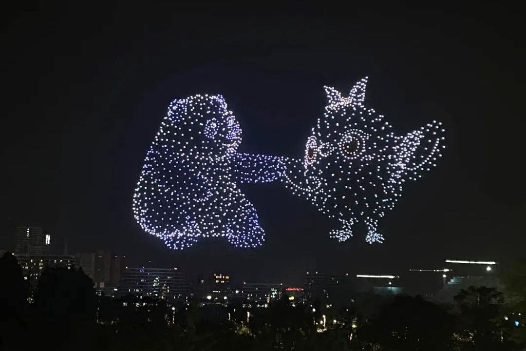 Grand Show of Drones Lights up Night Sky above the Expo_Picture News